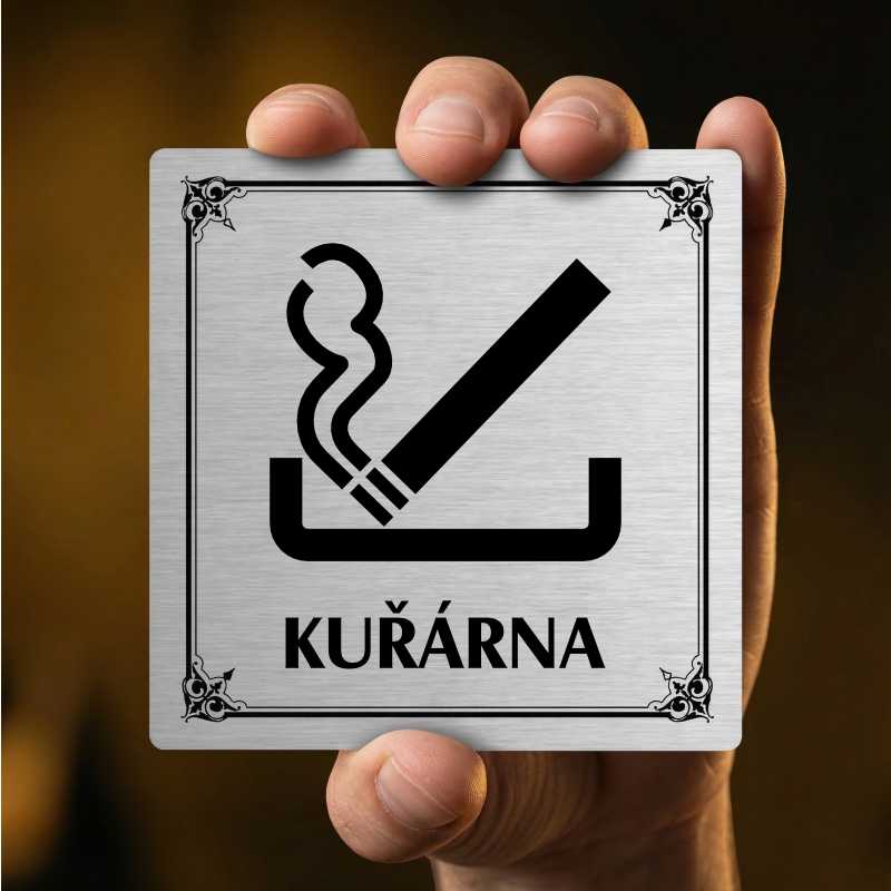 Kuřárna, 148x148mm, stříbrná, Utah